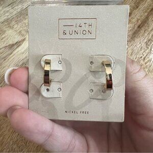 14th & Union Nickel Free Gold & Silver-Tone PlateMini Hoop Earrings Modern
